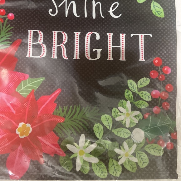 Garden flag Be Merry Shine Bright NEW  Creekside garden flag double-sided - Picture 3 of 6